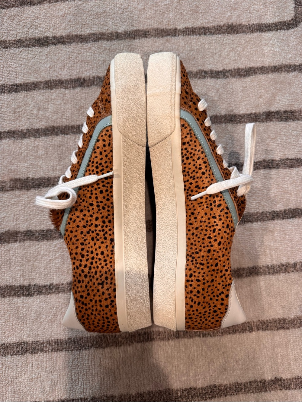 Madewell Leopard-Print Sneakers with Light Blue Stripe - Picture 4 of 8